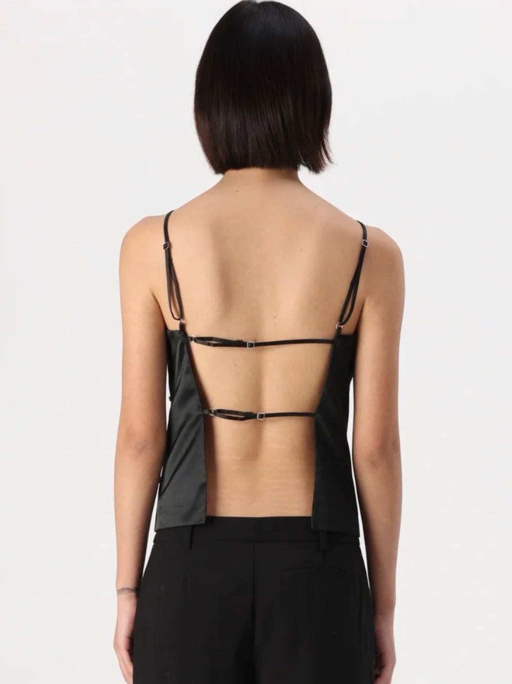 NWT Abercrombie & Fitch Satin Open Back Top XXS